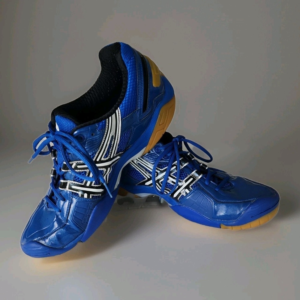 ASICS GEL-Domain 2 Men's 12M Jet Blue Indoor Court Volleyball Shoes Gum Sole EUC